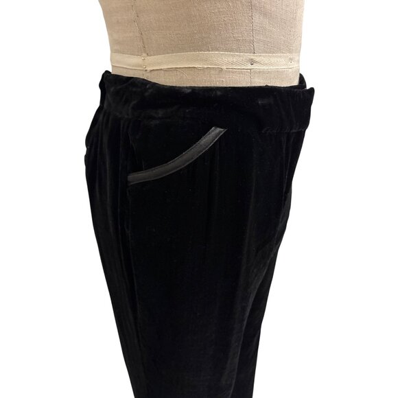 Vintage Mac and Jac Black Velvet Pants Size 10 Rayon & Silk Blend With Pockets - Picture 3 of 11
